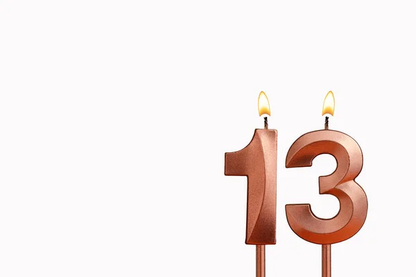 Birthday Candle Number White Background — Stock Photo, Image