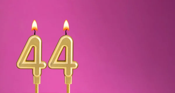 Birthday Card Candle Number Purple Background — Stock Photo, Image