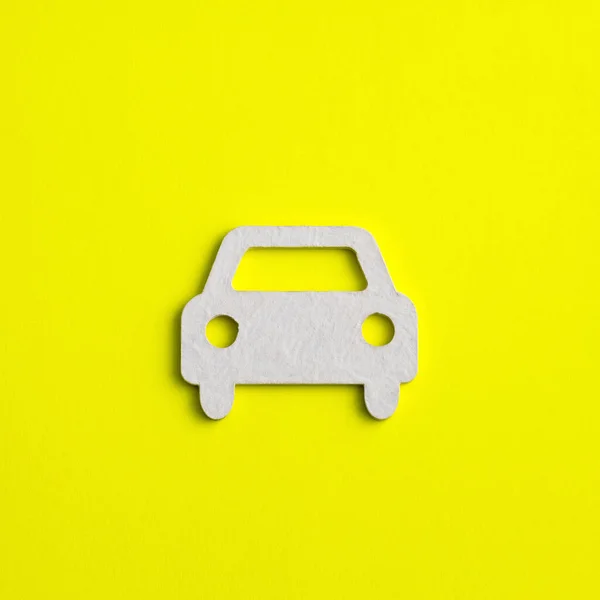 Иконка Электромобиля Концепция Чистой Энергии Желтый Фон — стоковое фото