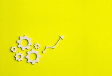 Artan iş değeri - Sarı arkaplanda vites