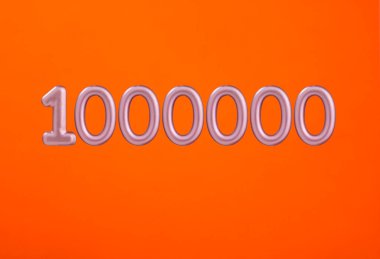 Bir milyon takipçi - Turuncu arka planda numaralar