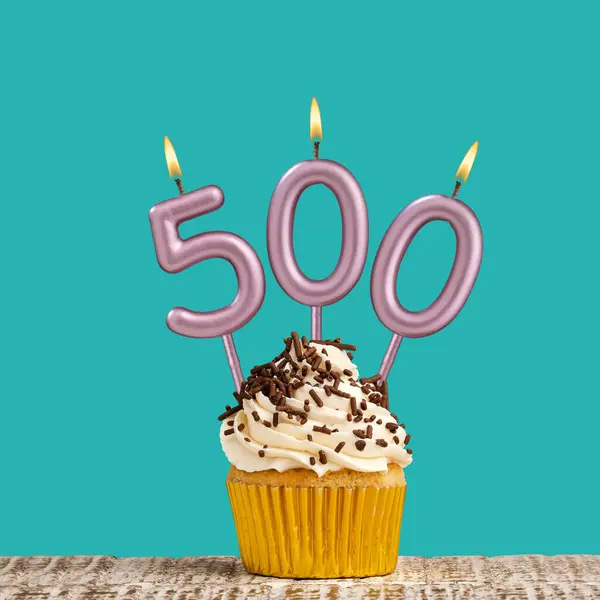 Vela Número 500 Número Seguidores Gusta —  Fotos de Stock