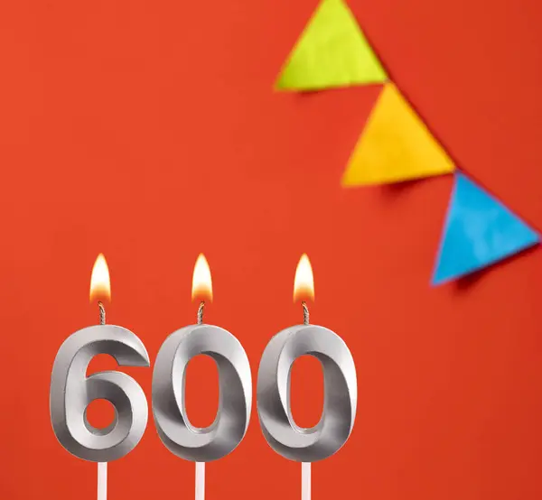 stock image Candle number 600 - Number of followers or likes