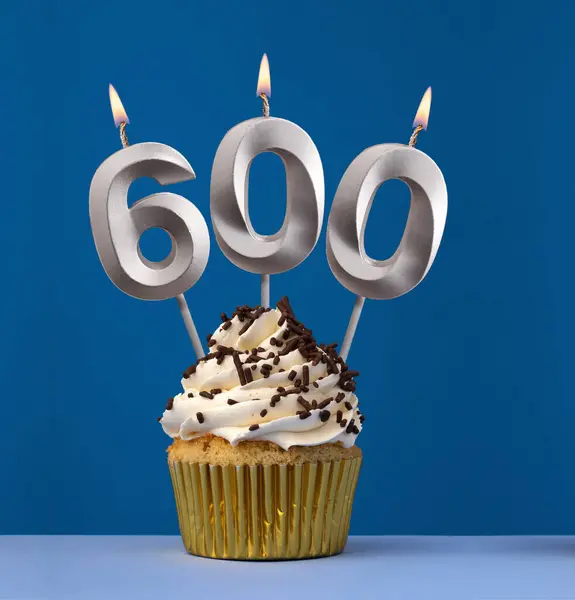Vela Número 600 Número Seguidores Gusta —  Fotos de Stock