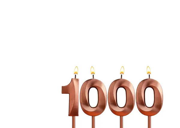 Number of followers or likes - Candle number 1000