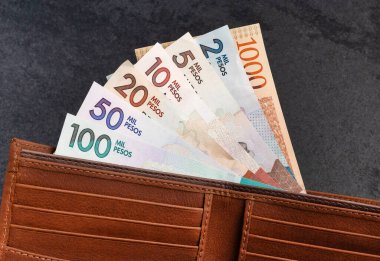 Cüzdandaki Kolombiya pezosu - İş konsepti