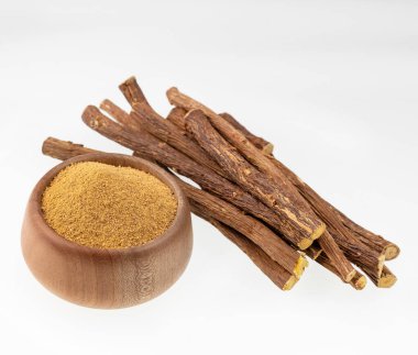 Tozlu organik kurutulmuş meyan kökü çubukları - Glicyrhiza glabra