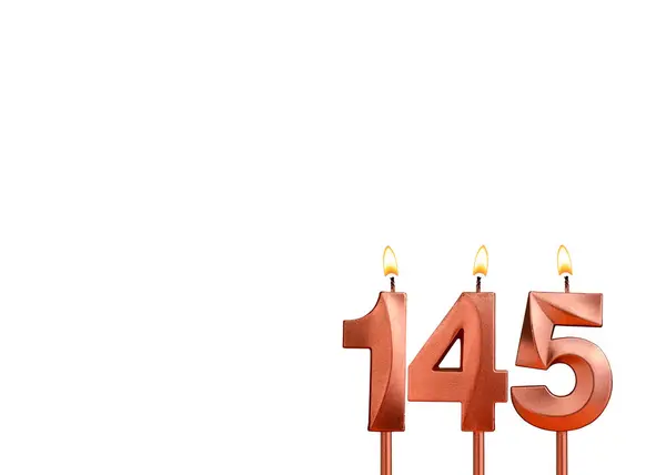 Birthday Candle Number 145 White Background Imagen De Stock