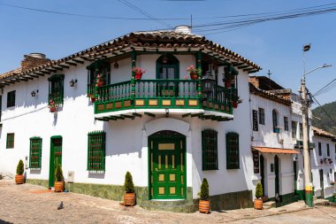 Mongui, Boyaca - Kolombiya. 12 Nisan - 2024. Kolombiya Belediyesi, Boyaca ilinin Sugamuxi ilçesine bağlı bir beldedir.