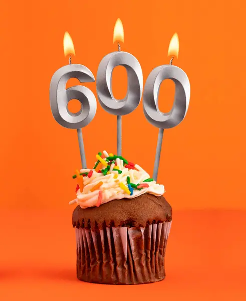 stock image Number of followers or likes - Candle number 600