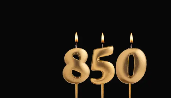 stock image Candle number 850 - Number of followers or likes