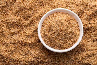 Bağırsağı kasedeki psyllium ile temizlemek için soya lifleri.