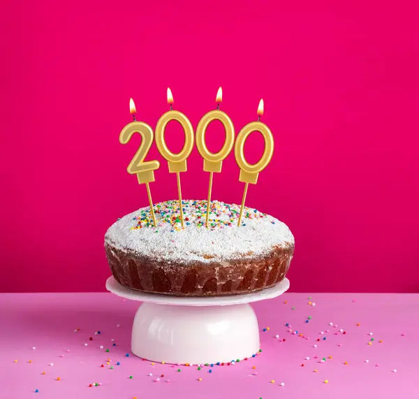 stock image Candle number 2000 - Number of followers or likes