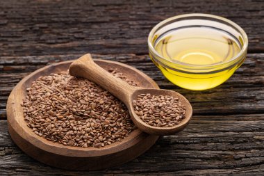 Linum usitatissimum - Cam kasede organik keten tohumu ve yağ