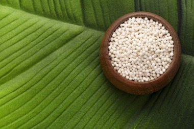 Kavanozdaki nişasta incileri - Manihot esculenta.