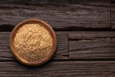 Tabaktaki bağırsağı temizlemek için soya lifine dayalı psyllium lifli toz besin.