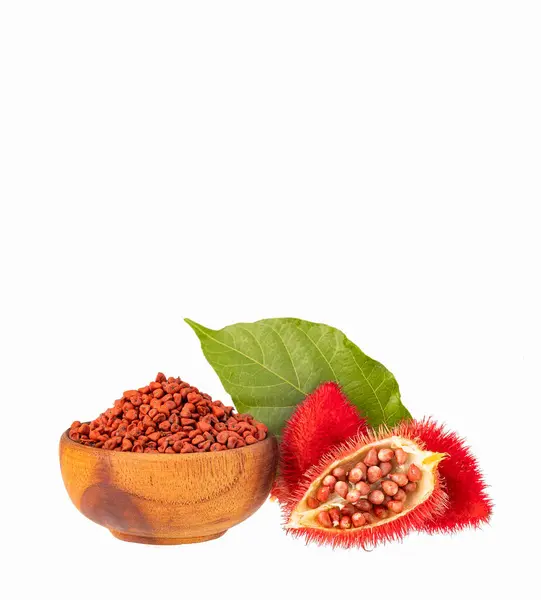 stock image Annatto seeds, natural food coloring - Bixa orellana