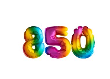 850 numaralı çok renkli balon. Doğum günün kutlu olsun.