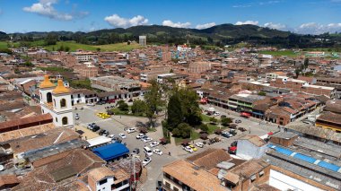 La Union, Antioquia, Kolombiya. 5 Ekim 2024. Görüntü İHA ile, Belediye 7 Ağustos 1778 'de kuruldu..