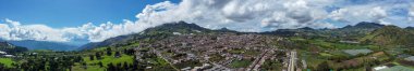 Sonson, Antioquia - Colombia. October 5, 2024. Aerial photography with a drone of the municipality, 115.2 km from the city of Medellin. clipart