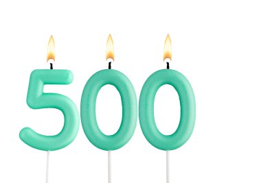 Mumlar 500 numarayı oluşturuyor.