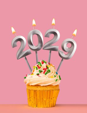 Yeni yıl kutlamaları için 2029 numaralı mumlar.