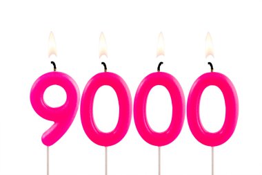 Pembe mumlar 9000 sayısını oluşturuyor - görüntüleme, görüntüleme veya takipçi sayısı.