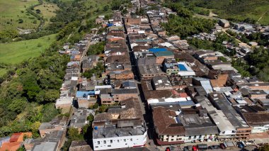 Frontino, Antioquia, Kolombiya. 19 Ocak 2025. İnsansız hava aracı ile hava manzarası, 21.905 nüfuslu belediye..