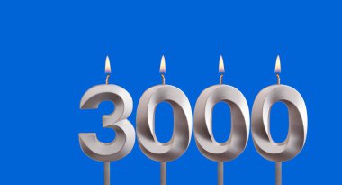 Takipçi sayısı veya görüntüleme - Mumlar 3000 sayısını oluşturur