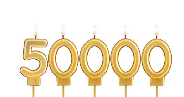 50.000 kişiyi oluşturan mumlar - görüntüleme, görüntüleme veya takipçi sayısı.