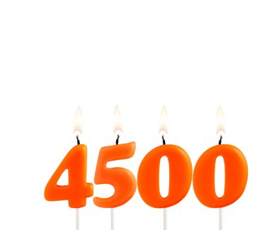 Turuncu mumlar 4500 sayısını oluşturuyor - görüntüleme, görüntüleme veya takipçi sayısı.