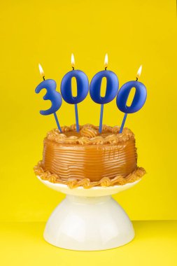 3.000 numaralı mum - takipçi veya beğeni sayısı.