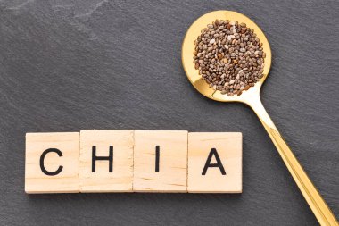 Kaşıkta besin çekirdeği - Salvia Hispanica.