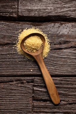 Panko, Japon ekmek kırıntıları tahta kaşıkta