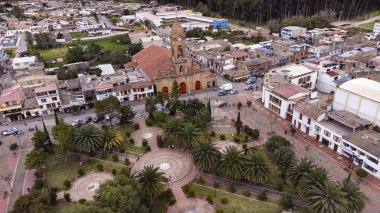 Nobsa, Boyaca, Kolombiya. 10 Mayıs 2025. Hava aracı görüntüsü, departmandaki 123 belediyeden biri.