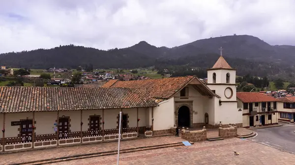 Topaga, Boyaca, Kolombiya. 10 Mayıs 2025. Bir Katolik kilisesi olan Topaga 'nın Meryem Ana Cemaati..
