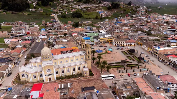 Aquitania, Boyaca, Kolombiya. 9 Mayıs 2025. Hava aracı görüntüsü. Departmandaki 123 belediyeden biridir..
