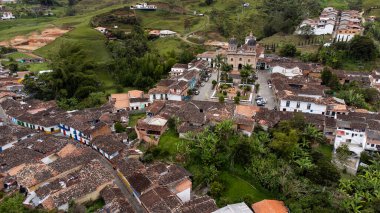 Concepcion, Antioquia, Kolombiya. 13 Mart 2025. Bir İHA 'nın hava görüntüsü. Departmandaki 125 belediyeden biridir..