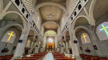 Palermo, Tamesis, Antioquia, Kolombiya. 22 Temmuz 2025. Avila Kilisesi 'nden Aziz Teresa Kolombiya Katolik Kilisesi' dir.