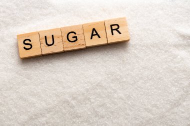 Rafine beyaz şeker arkaplanı Saccharum officinarum