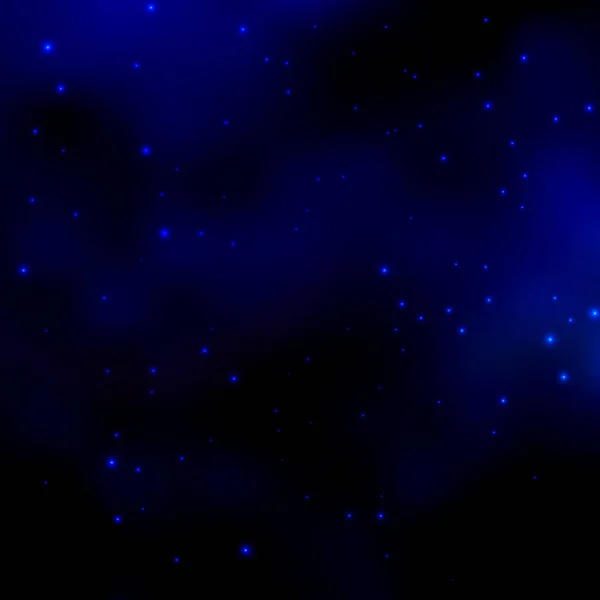 Fond Nocturne Spatial Avec Nébuleuse Réaliste Étoiles Brillantes Espace Coloré — Image vectorielle