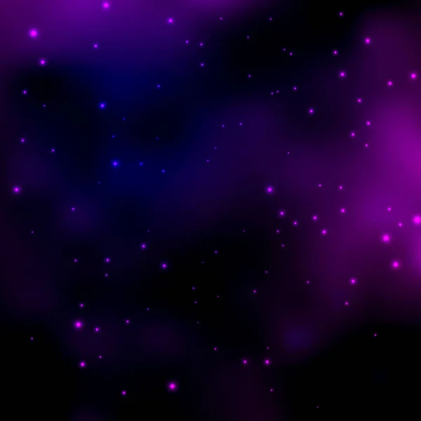 Kosmiczne Tło Nocy Realistyczną Mgławicą Świecącymi Gwiazdami Kolorowa Przestrzeń Pyłem — Wektor stockowy