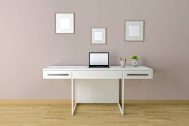 Çalışma İstasyonu Çerçeve çalışma yeri çalışma tablosu ve Ekran Modifiye 