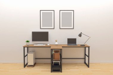 Çalışma İstasyonu Çerçeve çalışma yeri çalışma tablosu ve Ekran Modifiye 