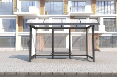Otobüs Durağı Otobüs Sığınma Evi 3B Hazırlama
