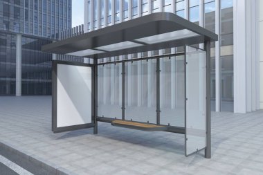 Otobüs Durağı Otobüs Sığınma Evi 3B Hazırlama