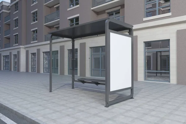 stock image Bus Stop Bus Shelter Mockup 3D Rendering