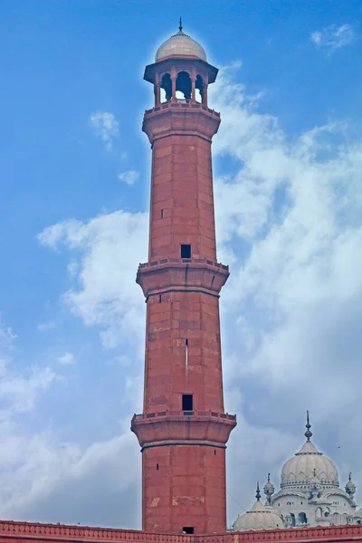 Red Minar Ozdobami Praca Dziedzictwo Budowa Obraz Stockowy