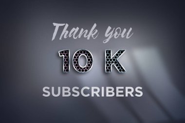 10 K subscribers celebration greeting banner with Net Design