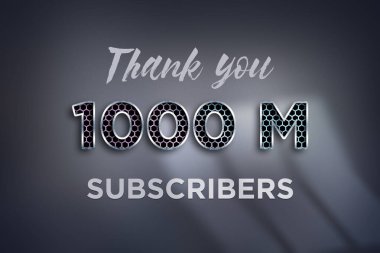 1000 Million subscribers celebration greeting banner with Net Design